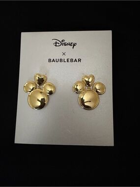 Disney x BaubleBar Mickey Mouse Gold-Tone Stud Earrings ✨